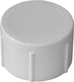 IPEX 435428 Pipe Cap, 2 in, FPT, White, SCH 40 Schedule, 150 psi Pressure