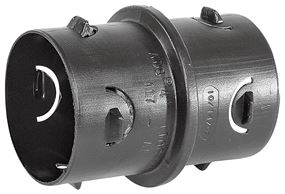 ADS 0417AA Pipe Coupling, 4 in, Barb x Slip-Joint, Polyethylene, Black