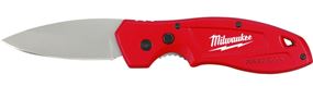 Milwaukee FASTBACK Series 48-22-1520 Pocket Knife, 5 in L Blade, Stainless Steel Blade, 1-Blade, Contour-Grip Handle