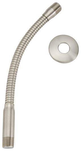 Plumb Pak K780BN Shower Arm and Flange, 11-1/2 in L, Stainless Steel, Brushed Nickel