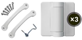 Screen Tight SDHWT Hardware Kit, Poly, White, For: Wood Screen Doors