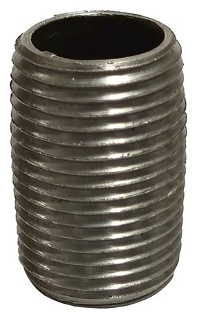 ProSource 3/8XCB Pipe Nipple, 3/8 in, Male NPT Threaded, Steel, SCH 40 Schedule