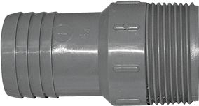 Boshart UPPA-12 Pipe Adapter, 1-1/4 in, MPT x Insert, Polyethylene, Gray