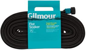 Gilmour Mfg 870751-1001 Soaker Hose with Cloth Cover, 75 ft L, Vinyl, Black