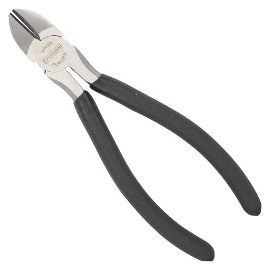 Vulcan JL-NP006 Diagonal Cutting Plier, 6 in OAL, 1 mm Cutting Capacity, 0.75 in Jaw Opening, Black Handle