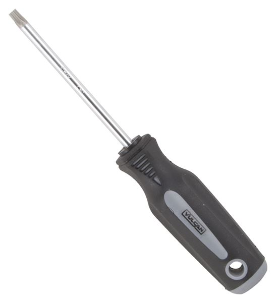 Vulcan Screwdriver, T30 Drive, Star Drive, Polypropylene Plastic/Thermoplastic Rubber Handle