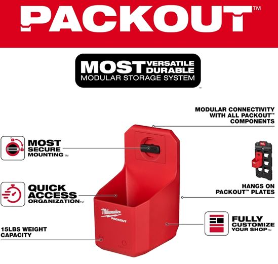 Milwaukee PACKOUT 48-22-8336 Organizer Cup, 15 lb, Polymer, Red - VORG1390053