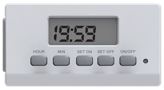 Powerzone TNIDEZ1 Digital Timer, 8 A, 125 VAC, 1000 W, 1-Outlet, 24 hr Cycle, White