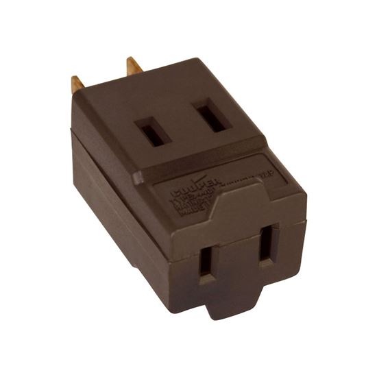 Eaton Wiring Devices 4400B-BOX Outlet Tap, 2 -Pole, 15 A, 125 V, 3 -Outlet, NEMA: NEMA 1-15R, Brown, Pack of 10 - VORG4864138
