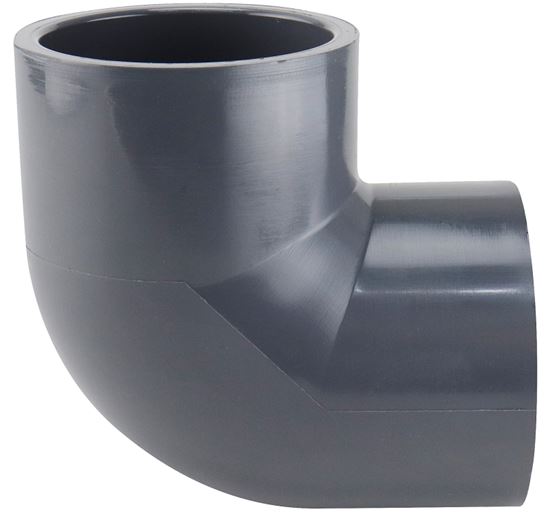 Lasco 806020BC Pipe Elbow, 2 in, Slip, 90 deg Angle, PVC, SCH 80 Schedule