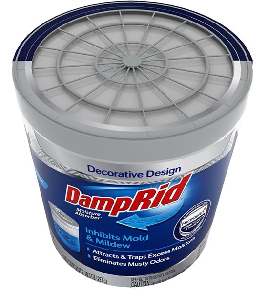 DampRid FG01K Moisture Absorbing System, 10.5 oz Pail, Solid, Odorless - VORG6521173