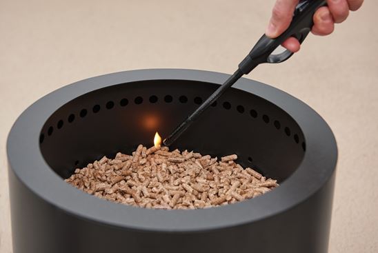 HY-C FG-16 Pellet Fire Pit, 13-1/2 in OAW, 13-1/2 in OAD, 12-1/2 in OAH, Round, Metal - VORG7390016