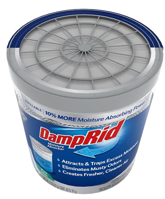 DampRid FG01PLSB Refillable Moisture Absorber, 11 oz Tub, Solid, Pure Linen - VORG3667227