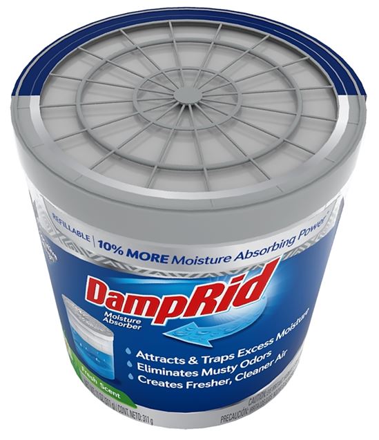 DampRid FG01FSSB Refillable Moisture Absorber, 11 oz Tub, Solid, Fresh - VORG3667219