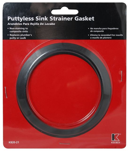 Plumb Pak K820-21 Putty Less Sink Strainer Gasket, Stainless Steel - VORG4275673