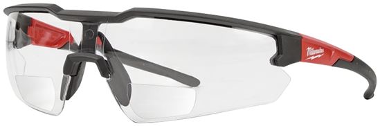 Milwaukee 48-73-2202 Safety Glasses, Unisex, Anti-Scratch Lens, Polycarbonate Lens, Plastic Frame, Black/Red Frame - VORG7422819