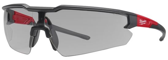 Milwaukee 48-73-2105 Safety Glasses, Unisex, Anti-Scratch Lens, Polycarbonate Lens, Plastic Frame, Black/Red Frame - VORG7422801