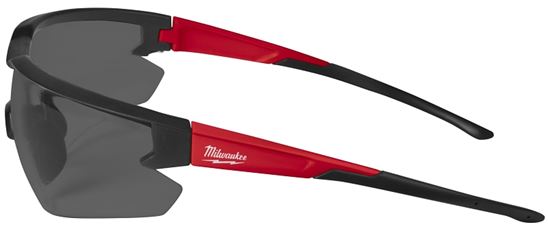 Milwaukee 48-73-2015 Safety Glasses, Unisex, Anti-Scratch Lens, Polycarbonate Lens, Plastic Frame, Black/Red Frame, 1/PK - VORG7422777