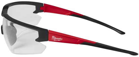 Milwaukee 48-73-2012 Safety Glasses, Unisex, Anti-Fog Lens, Polycarbonate Lens, Plastic Frame, Black/Red Frame - VORG7422751