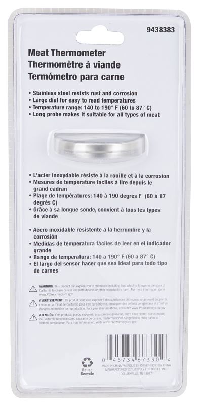 Omaha 78447 Thermometer, 140 to 190 deg F - VORG9438383