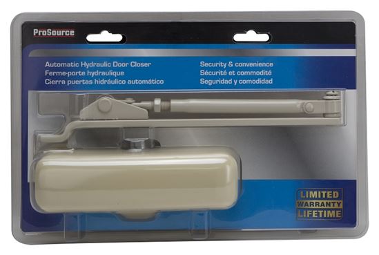 ProSource C102-BH-SA-IVN Door Closer, Automatic, Aluminum, Ivory, 100 lb, 150 x 19 mm Mounting Hole Distance - VORG6507842