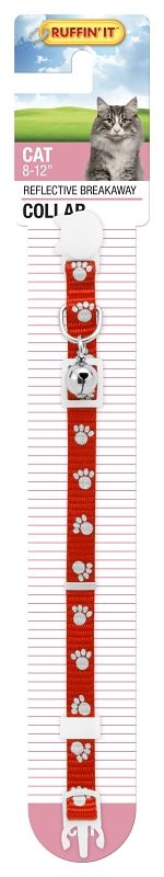 Ruffin'It 39249 Adjustable Breakaway Cat Collar, 3/8 in W Collar, 8 to 12 in L Collar, Fastening Method: Buckle, Nylon