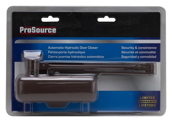 ProSource C101-BH-SA-BR Door Closer, Non-Handed Hand, Automatic, Aluminum, Brown, 85 lb - VORG6067987