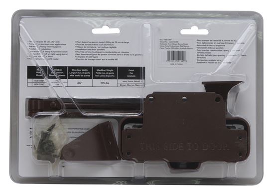 ProSource C101-BH-SA-BR Door Closer, Non-Handed Hand, Automatic, Aluminum, Brown, 85 lb - VORG6067987