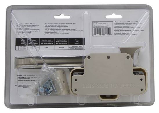 ProSource C101-BH-SA-IV Door Closer, Non-Handed Hand, Automatic, Aluminum, Ivory, 85 lb - VORG6067961