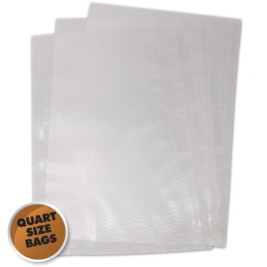 Weston 30-0101-W Vacuum Seal Bag, 12 in L, 8 in W, Plastic, Clear - VORG6207229