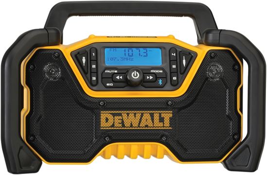 DeWALT DCR028B Jobsite Radio, Tool Only, Bluetooth, 10.6 hr Battery Life, 1000 ft Connectivity Range