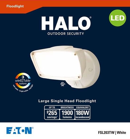 Eaton Lighting All-Pro FSL203TW Flood Light, 120/277 V, 23 W, LED Lamp, 1916 Lumens, 3000 to 5000 K Color Temp - VORG9804790