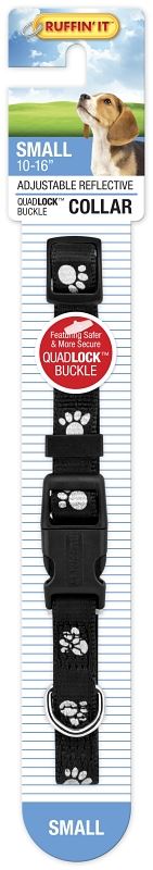 Ruffin'It 39241 Reflective Dog Collar, 10 to 16 in L, 5/8 in W, Nylon, Assorted, Pack of 3 - VORG4768081