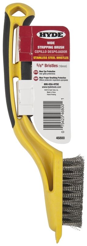 Hyde 46800 Stripping Brush, 2-1/4 x 1-1/8 in Brush, Stainless Steel Trim - VORG0349563