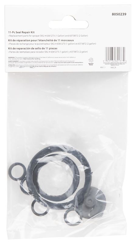 Landscapers Select SX-6B-S3L Repair Seal Kit, Replacement, Rubber, Black, For: 6361273 and 6373872 Sprayers, Pack of 5 - VORG8050239