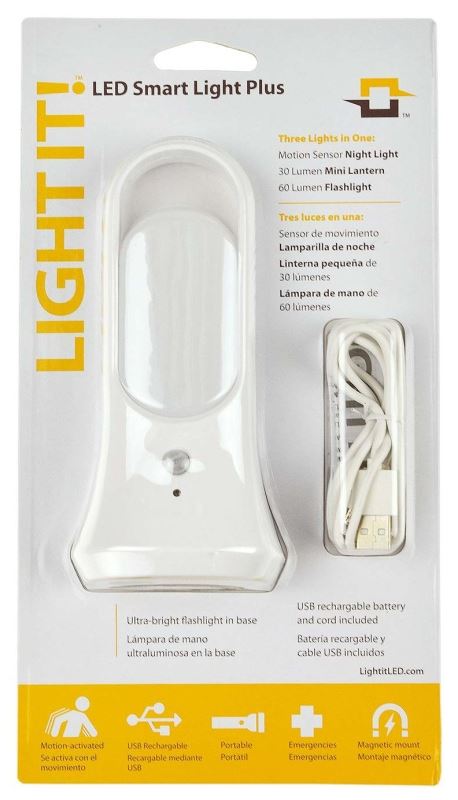 Light It 18002-308 Night Light, 2-Lamp, LED Lamp, White, 30, 6500 K Color Temp - VORG1057769