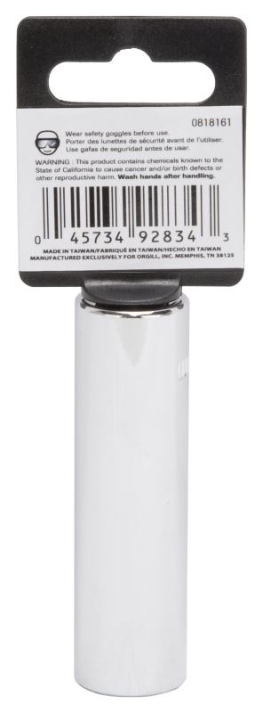 Vulcan MT6528976 Drive Socket, 15 mm Socket, 1/2 in Drive, 12-Point, Chrome Vanadium Steel, Chrome - VORG0818161