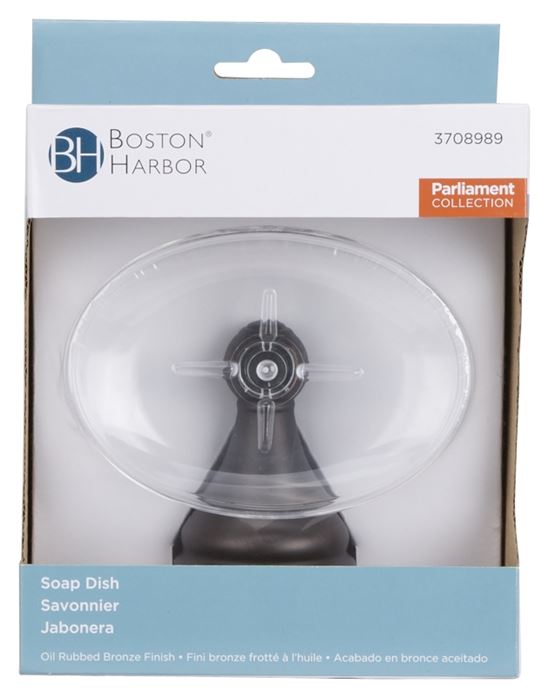 Boston Harbor L5059P-50-10-3L Soap Dish, Wall Mounting, Acrylic Tray/Zinc, Oil-Rubbed Bronze - VORG3708989