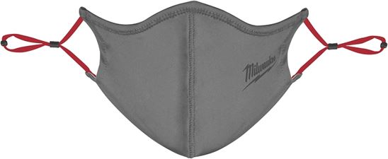 Milwaukee 48-73-4230 2-Layer Face Mask, One-Size Mask, Nylon/Polyester/Spandex Facepiece, Gray, 1/PK - VORG7422934