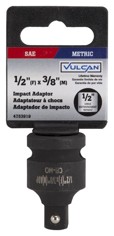 Vulcan MT6580308 Impact Adapter, Female Male Drive, 1-3/8 in L - VORG4753919