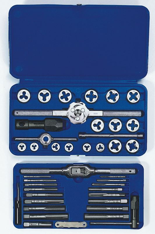 Irwin POWER-GRIP 24606 Tap and Die Set, 41-Piece, HCS, Metallic - VORG4052239