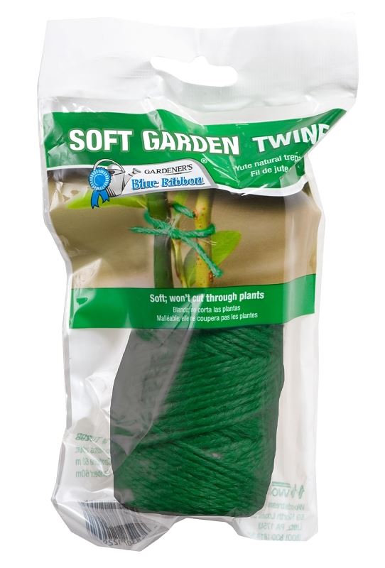 Gardener's Blue Ribbon T028B Garden Twine, 200 ft L, Jute, Green, Pack of 6 - VORG7349681