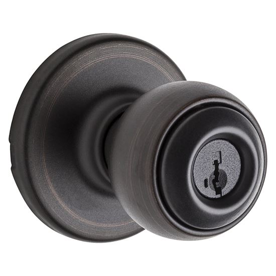 Kwikset 400P 11P RCAL Entry Knob, Venetian Bronze, KW1 Keyway, 3 Grade, Universal Hand