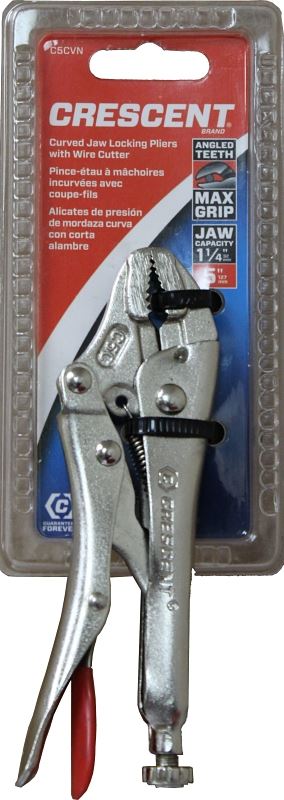 Crescent C5CVN/C5CV Locking Plier, 5 in OAL, 1-1/4 in Jaw Opening, Non-Slip Grip Handle - VORG0376087