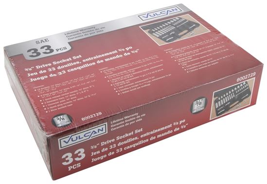 Vulcan TS1033 Socket Set, Chrome Vanadium Steel, Chrome - VORG6002729