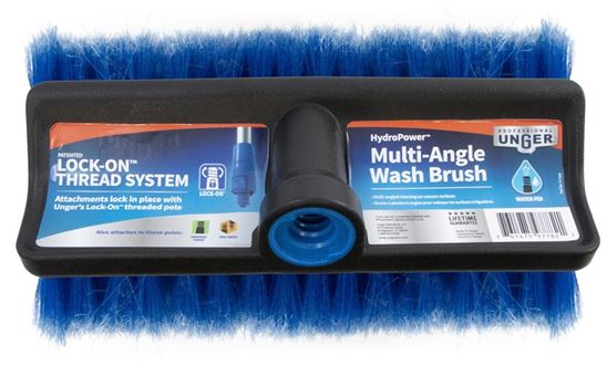 Unger 975820 Multi-Angle Wash Brush, 10 in W Brush, Plastic, Does not include Plastic Handle - VORG7346729