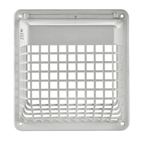 Lambro 1491WG Vent Guard, Universal, Plastic, White, For: 3 in, 4 in Hoods, Louvered Vents - VORG7891187