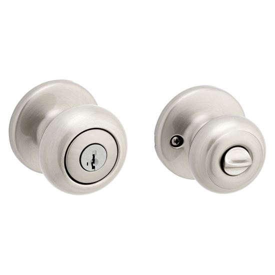 Kwikset 400CV 15 RCAL RCS Entry Knob, Satin Nickel, Brass, KW1 Keyway, 3 Grade - VORG7663917