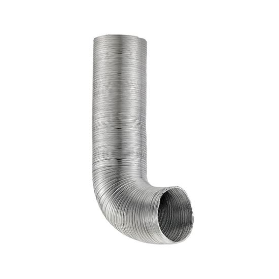 Lambro 302UL Semi-Rigid Transition Duct, 4 in, 8 ft L, Aluminum - VORG7607112