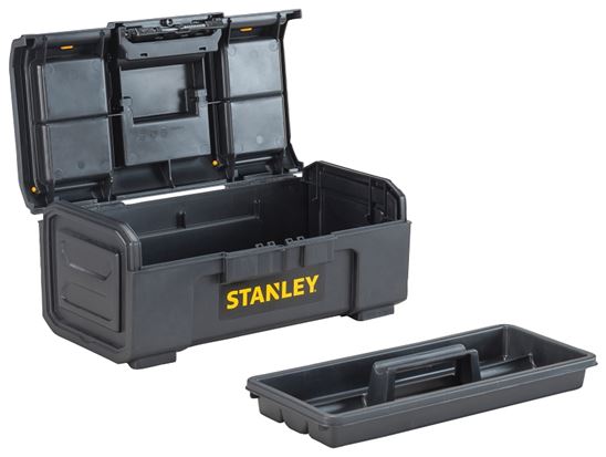 Stanley STST16410 Tool Box, 50 lb, Polypropylene, Black/Yellow, 3-Compartment - VORG0556746